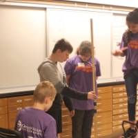 Students exploring hydro energy